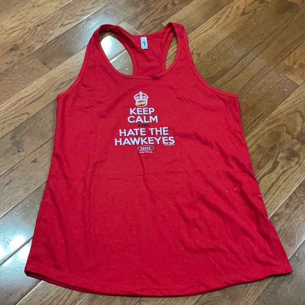 NWOT XXL keep Calm and hate the Hawkeyes tank